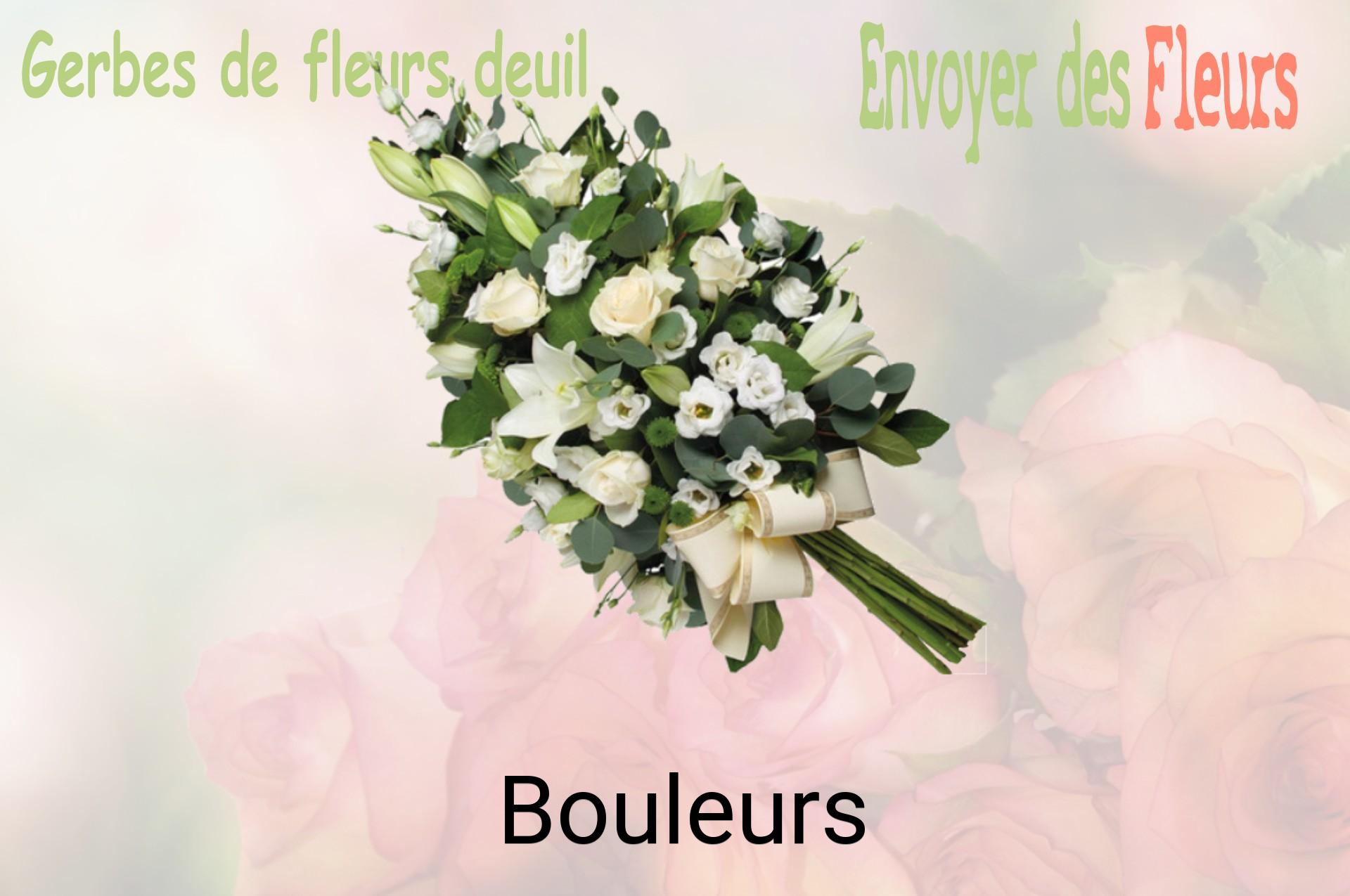 Gerbe de fleurs de deuil livrée à Bouleurs